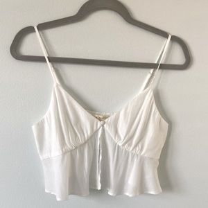 PACSUN White V Neckline, One button closure, Size Small
